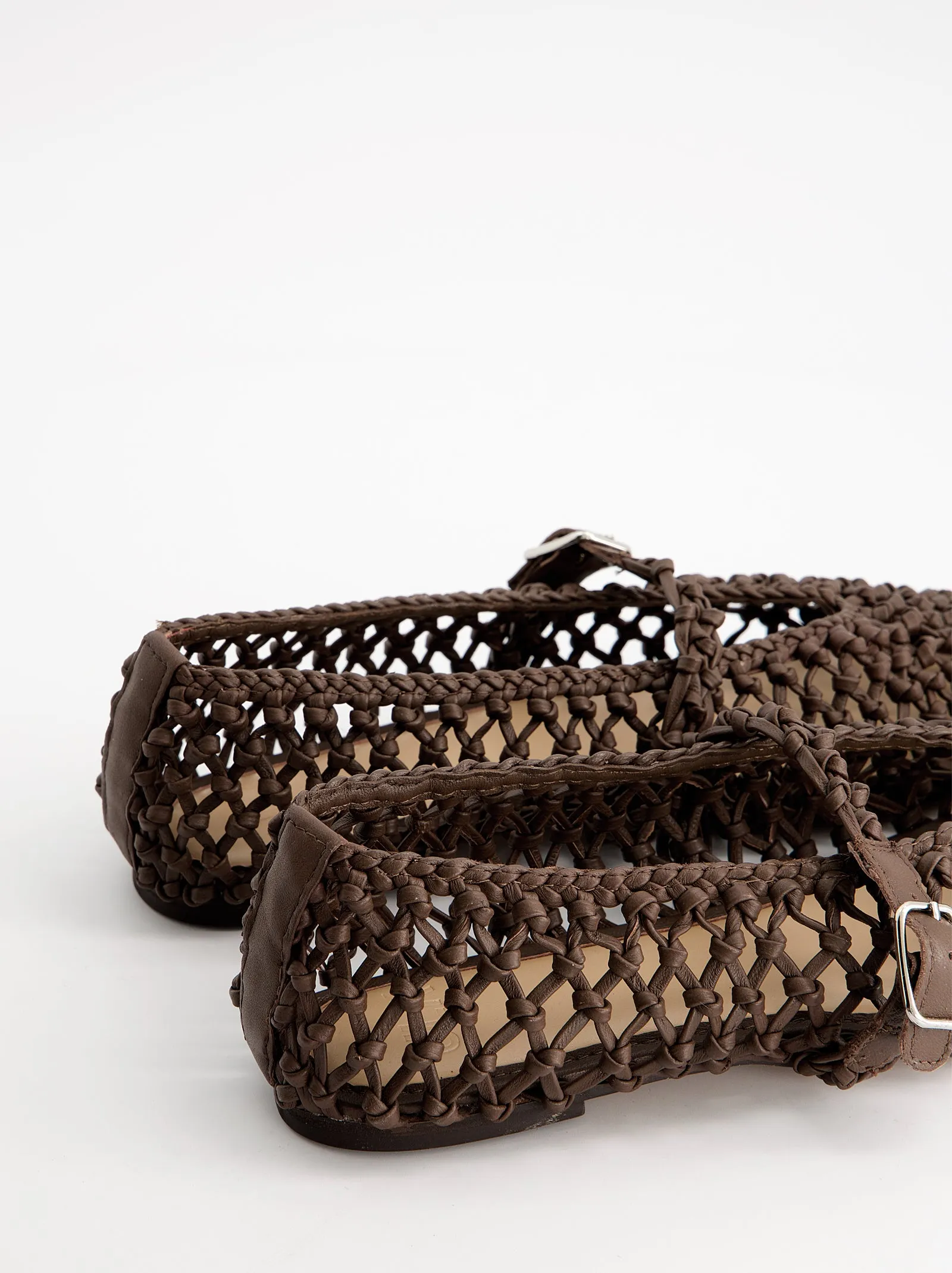 Braided leather Mary Jane flats - Solar sold by Ulanka product image thumbnail 3