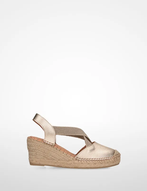 Ulanka Summy - Metallic Wedge Espadrilles made by Ulanka