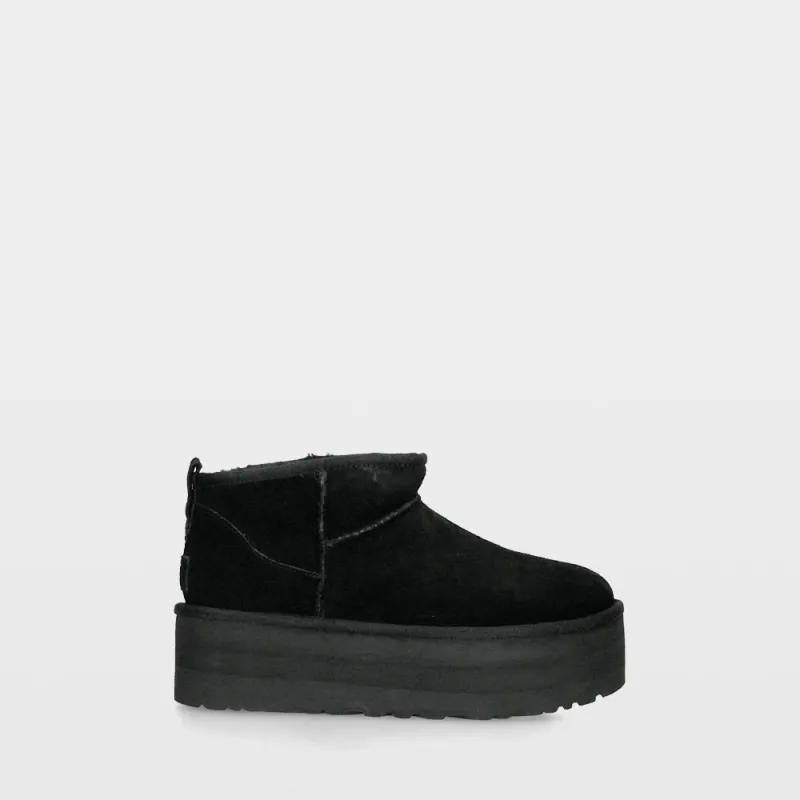 Ugg Classic Ultra Mini - Furry Platform Booties made by UGG