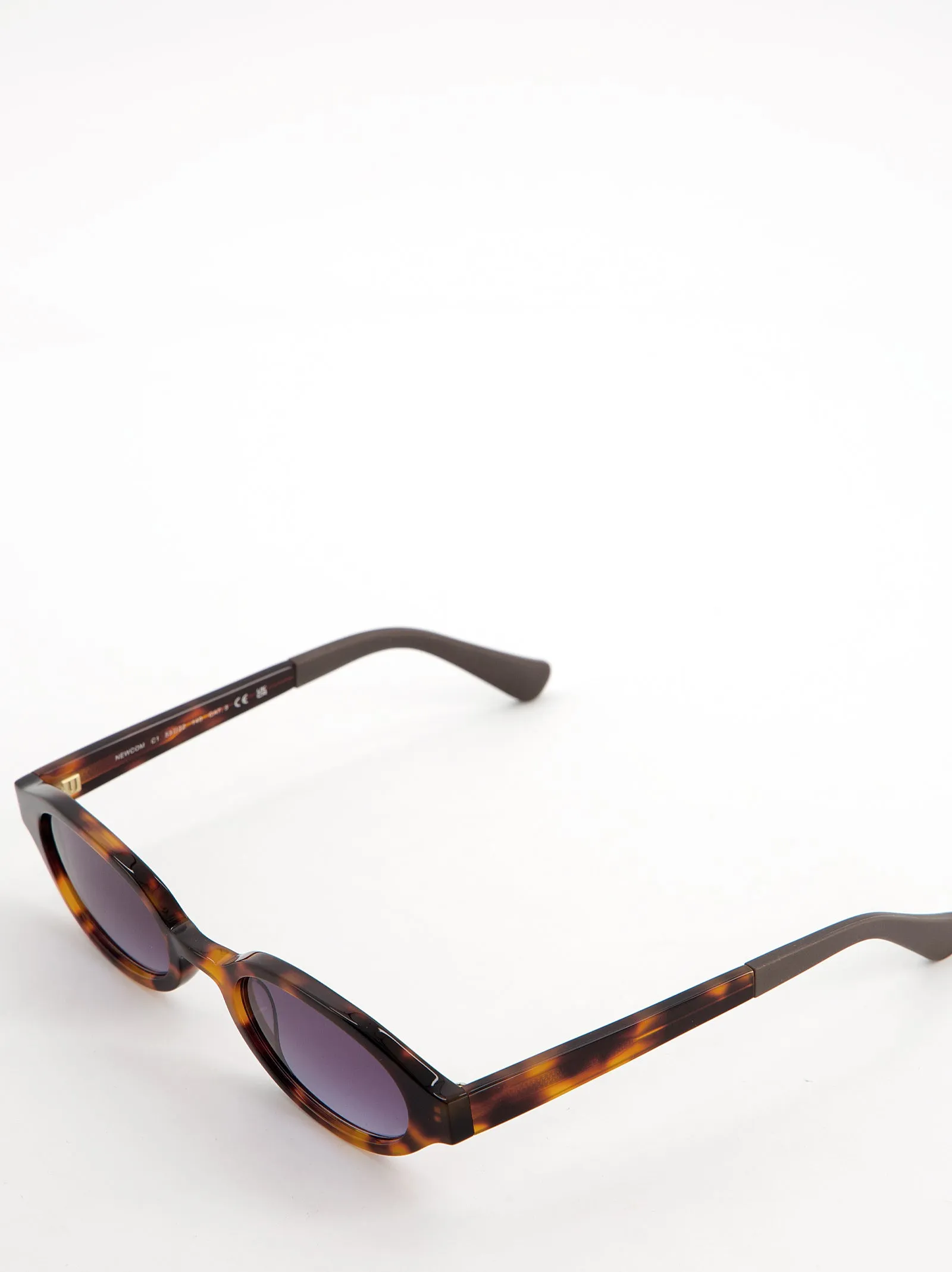 Tortoiseshell oval sunglasses with lilac lens - Newcom sold by Ulanka product image thumbnail 5