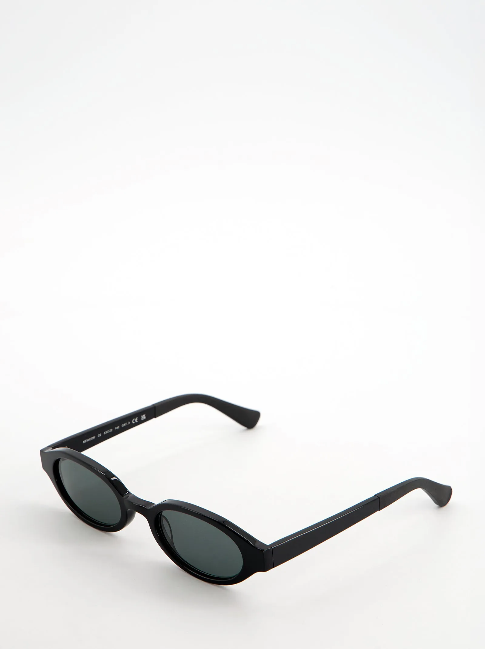 Newcom - Black Oval Sunglasses with Green Lenses sold by Ulanka product image thumbnail 3