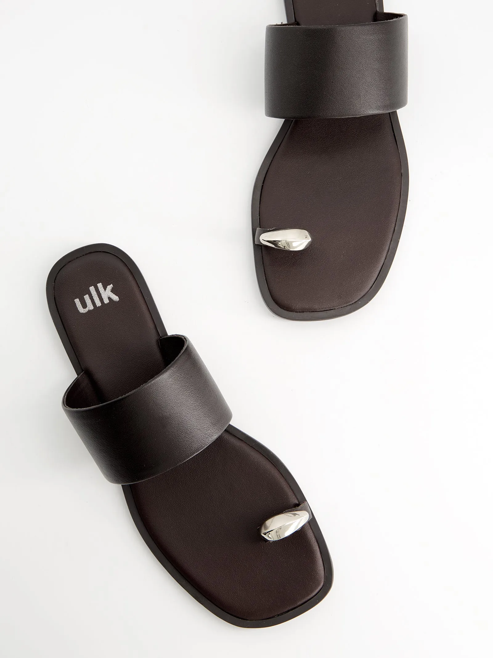 Fraser toe-ring leather flat sandals sold by Ulanka product image thumbnail 3