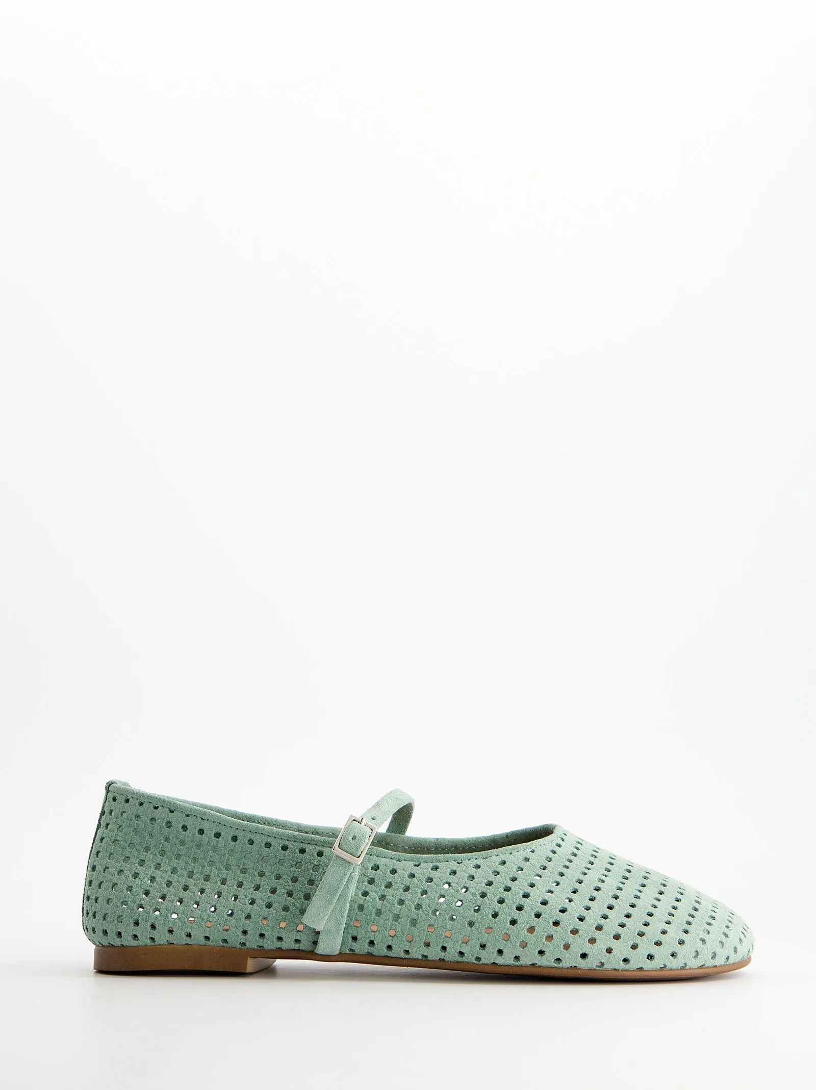 Die-cut suede Mary Jane ballet flats - Linke sold by Ulanka product image thumbnail 3