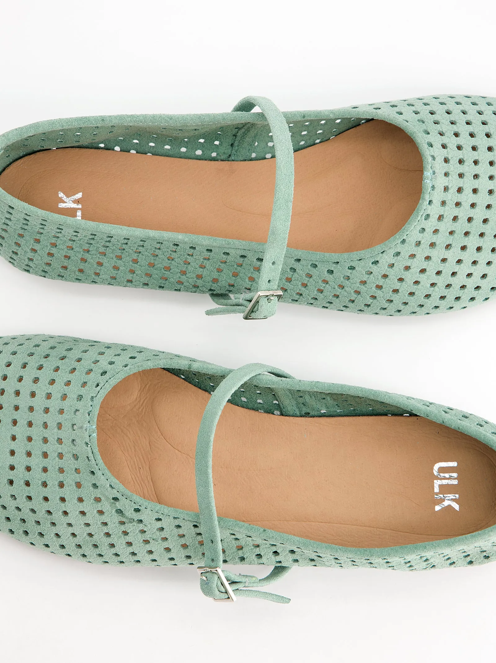 Die-cut suede Mary Jane ballet flats - Linke sold by Ulanka product image thumbnail 4