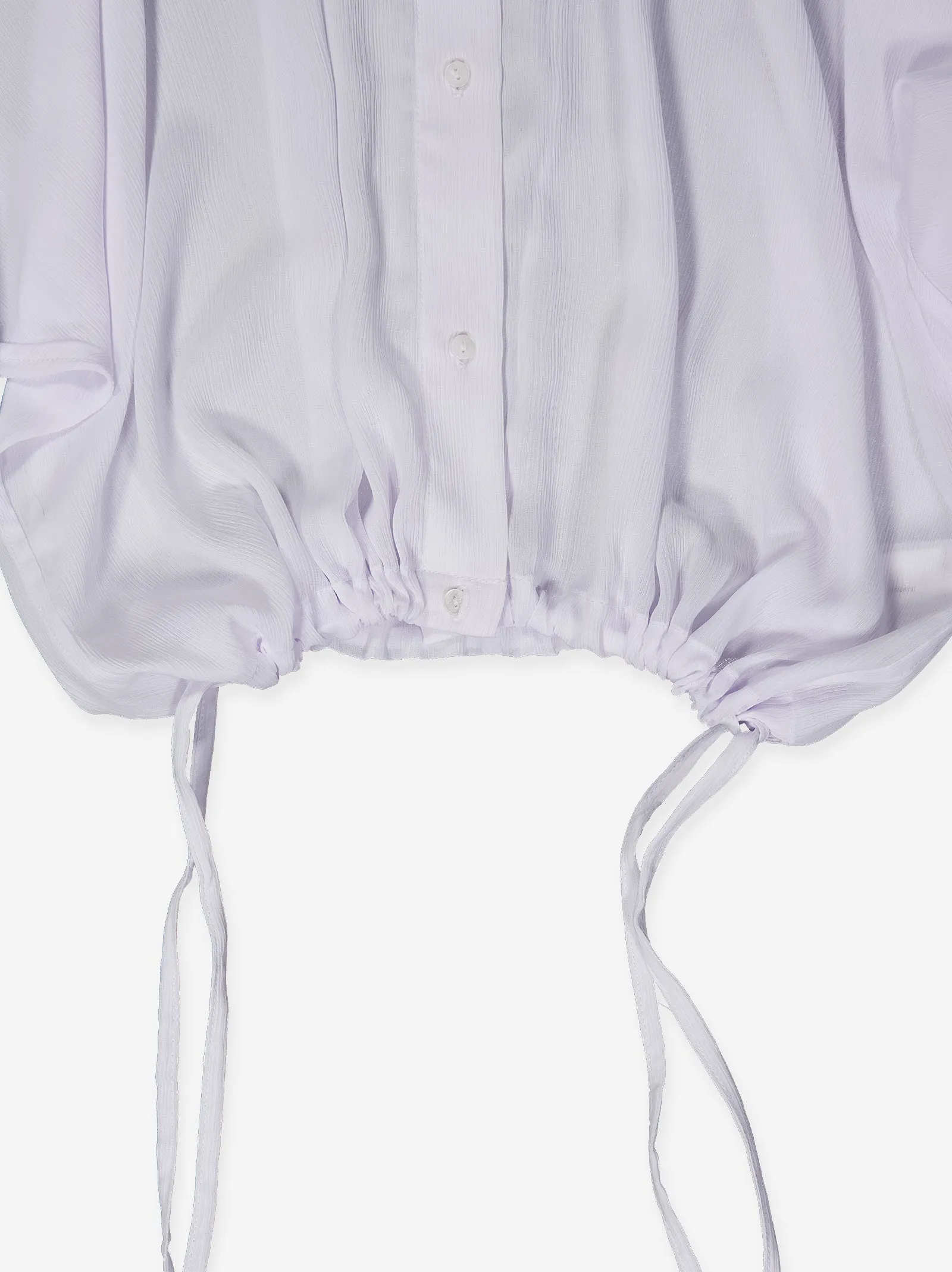 White flowing shirt with adjustable hem - Kaika sold by Ulanka product image thumbnail 2