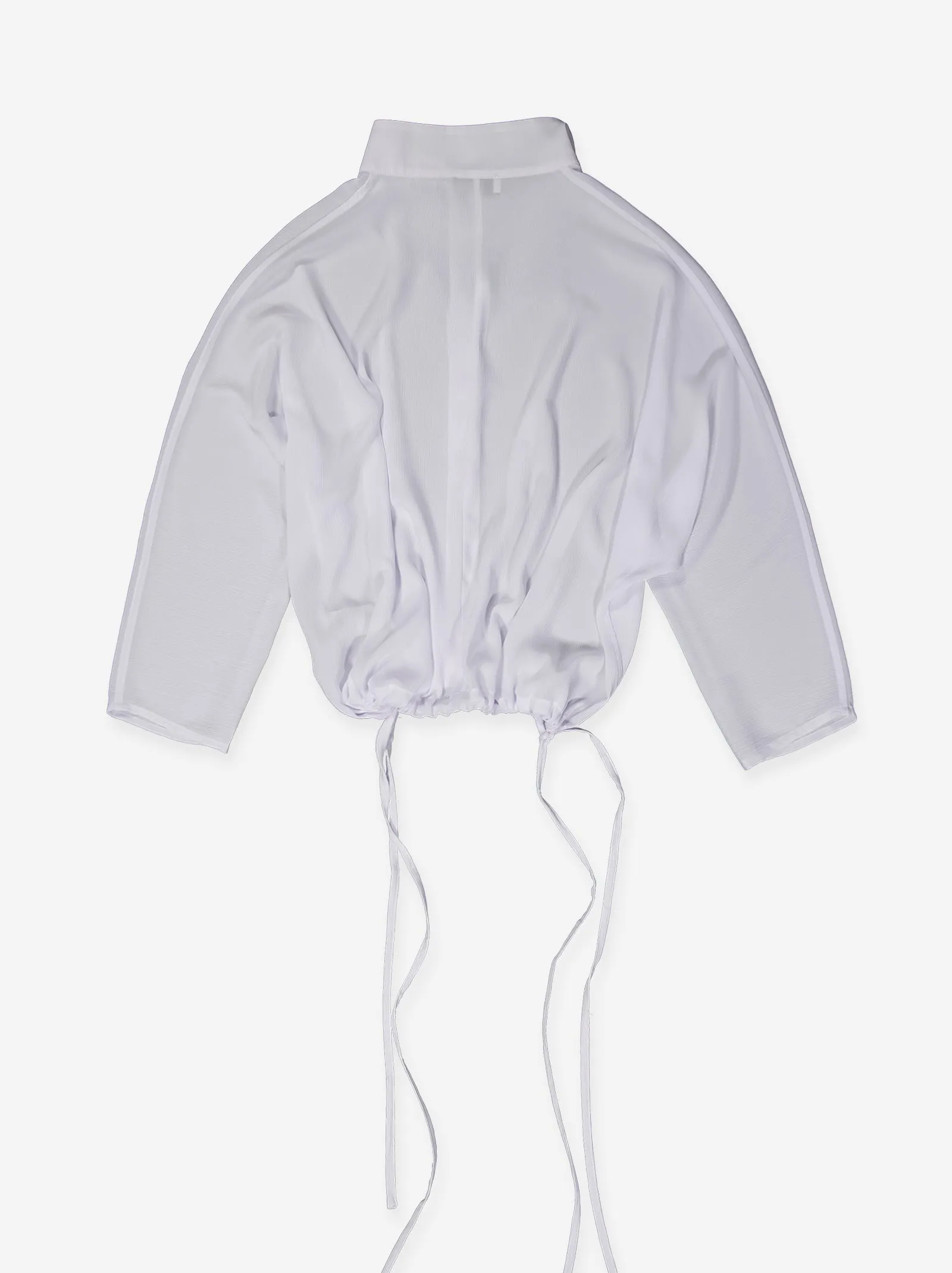 White flowing shirt with adjustable hem - Kaika sold by Ulanka product image thumbnail 3