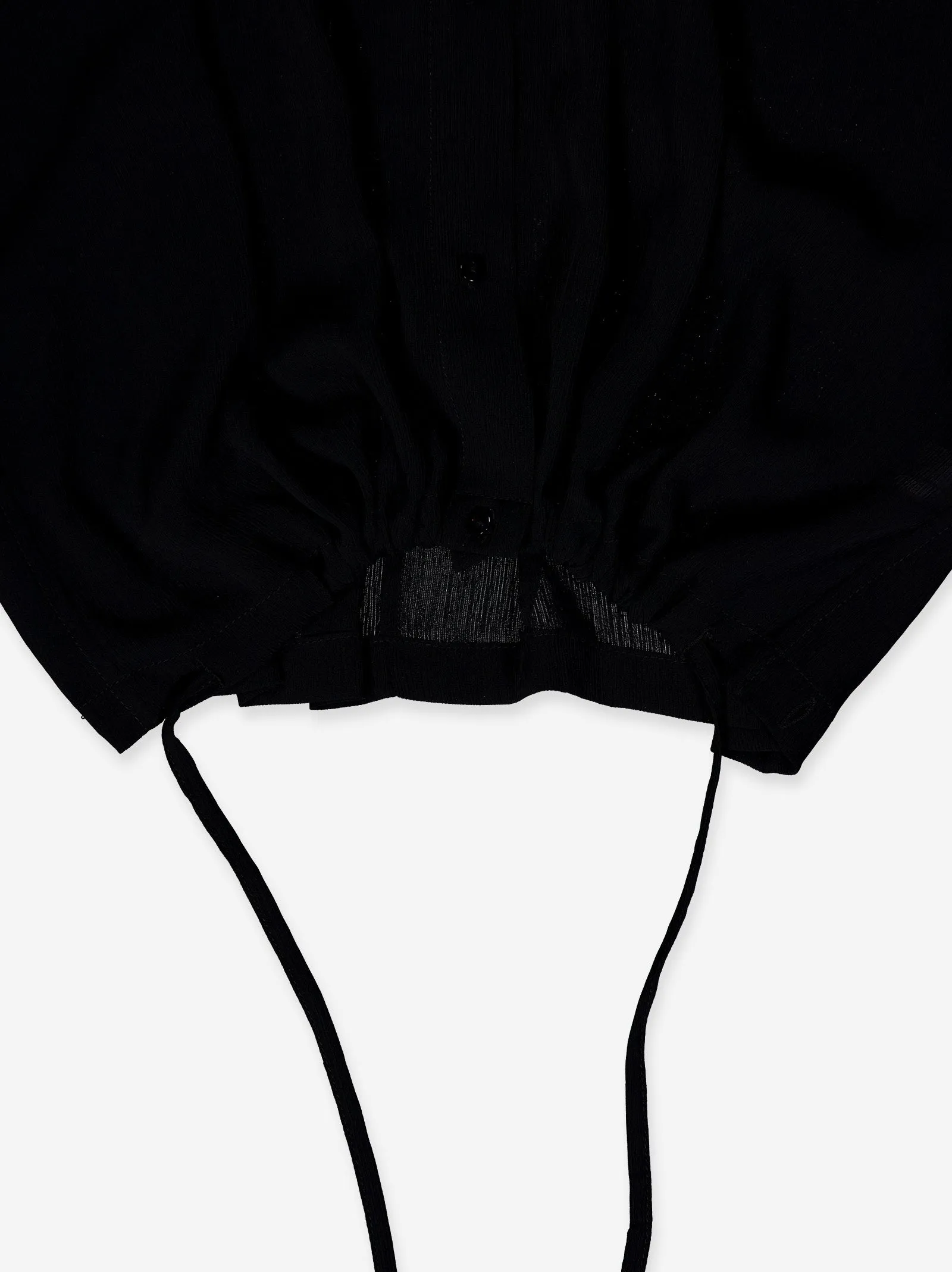 Black fluid shirt with adjustable hem - Kaika sold by Ulanka product image thumbnail 4