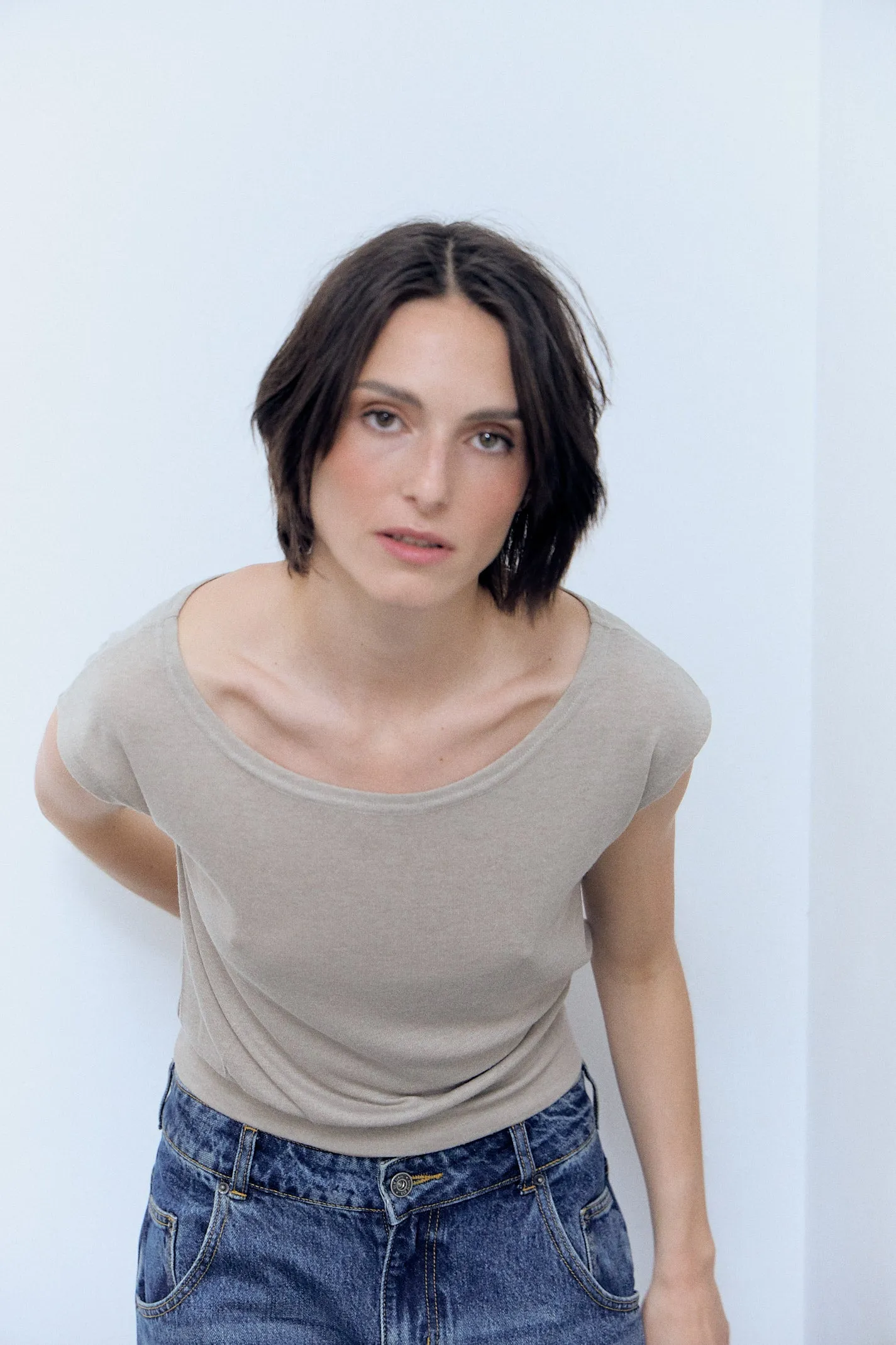 Short-sleeved top with fitted hem - Maree sold by Ulanka product image thumbnail 2