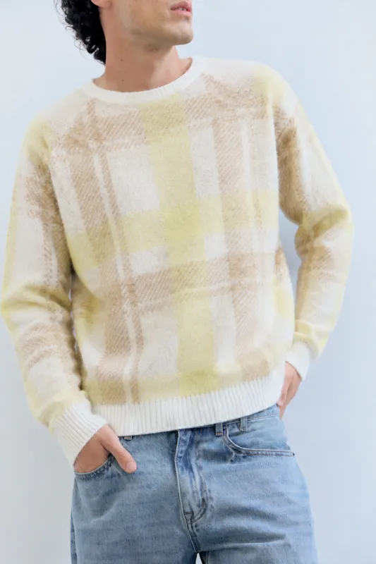 Tartan knit Pin sweater made by Ulanka