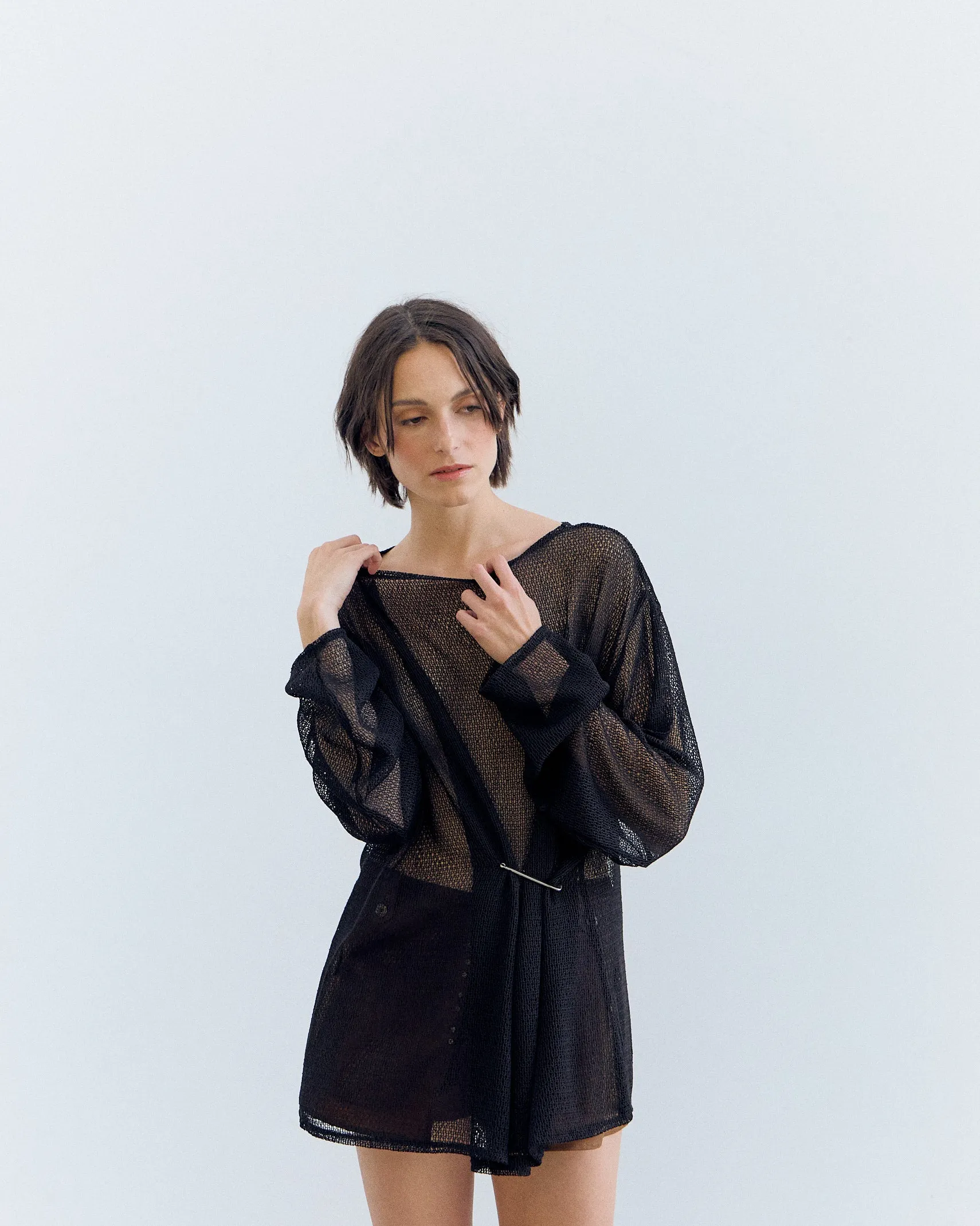 Semi-sheer knit dress with open back - Ruca sold by Ulanka product image thumbnail 3