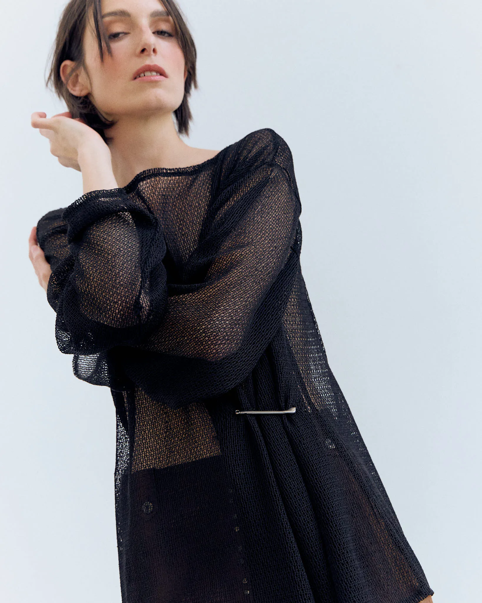 Semi-sheer knit dress with open back - Ruca sold by Ulanka