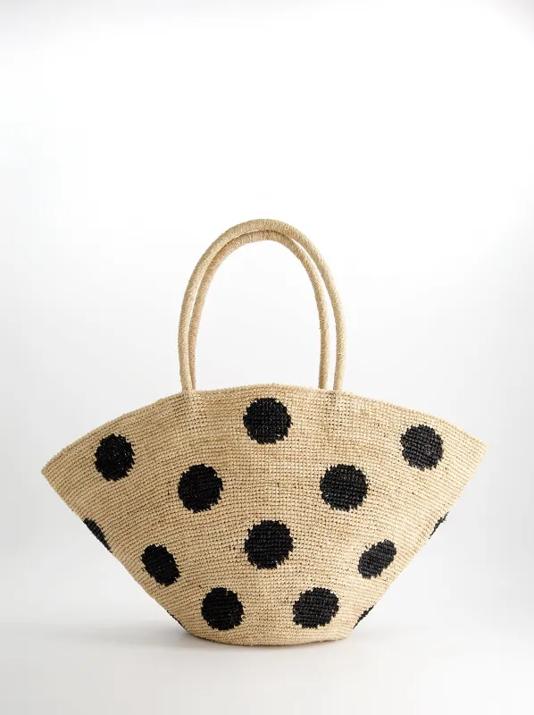 Braided tote bag with polka dots - Loop made by Ulanka