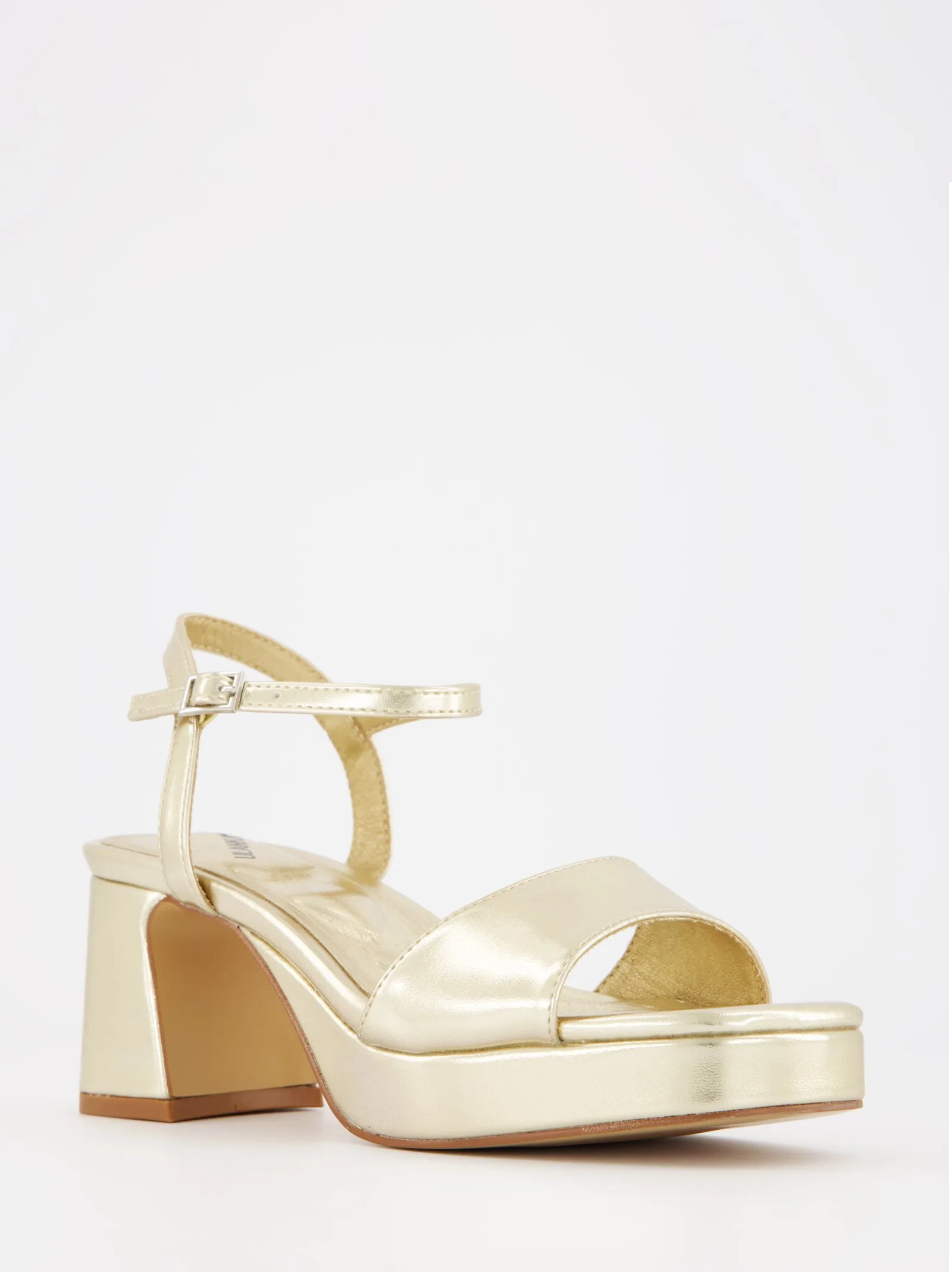 Metallic Gold Platform Sandal sold by Ulanka product image thumbnail 4