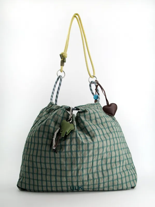Reversible technical shopper bag with charm - JJ made by Ulanka