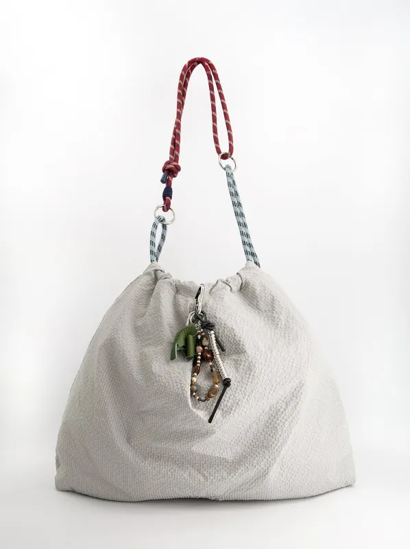 Reversible technical shopper bag with charm - JJ made by Ulanka