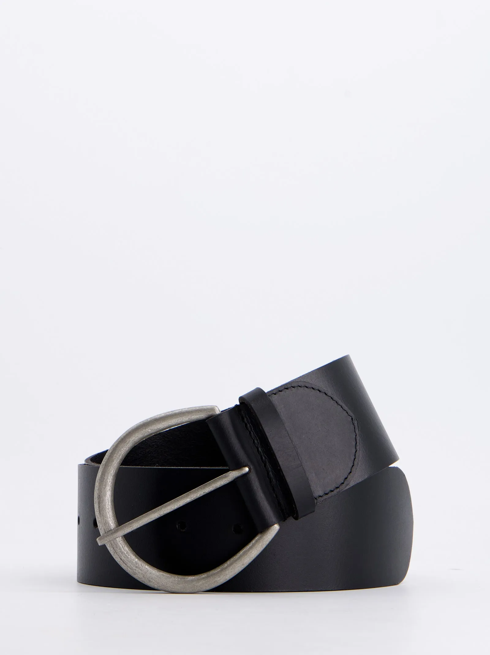 Black Leather Belt with Metal Buckle - Numa sold by Ulanka product image thumbnail 5