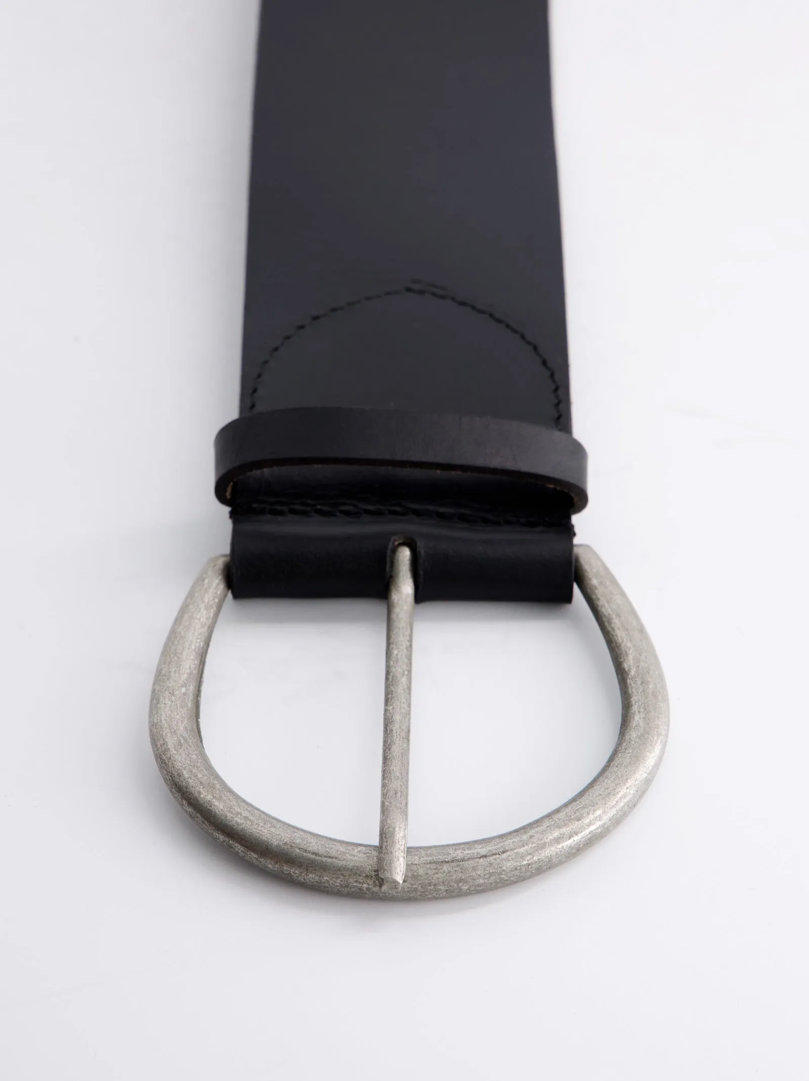 Black Leather Belt with Metal Buckle - Numa sold by Ulanka product image thumbnail 4