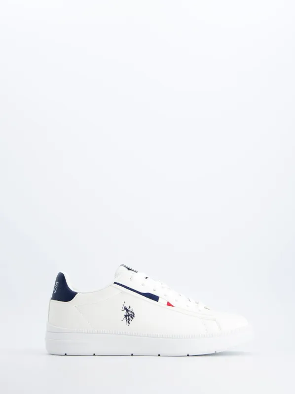 Polo White Lateral Logo Sneakers made by U.S. Polo Assn.