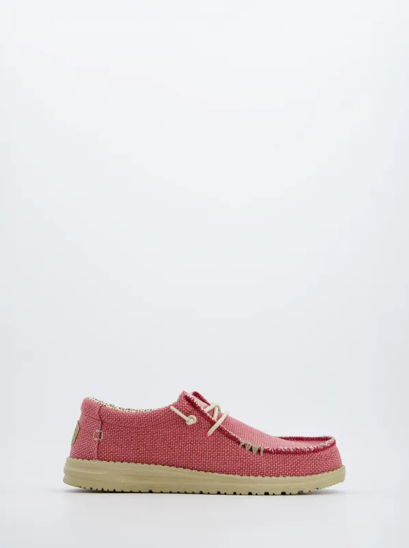 Hey Dude Pink Canvas Loafer made by Hey Dude