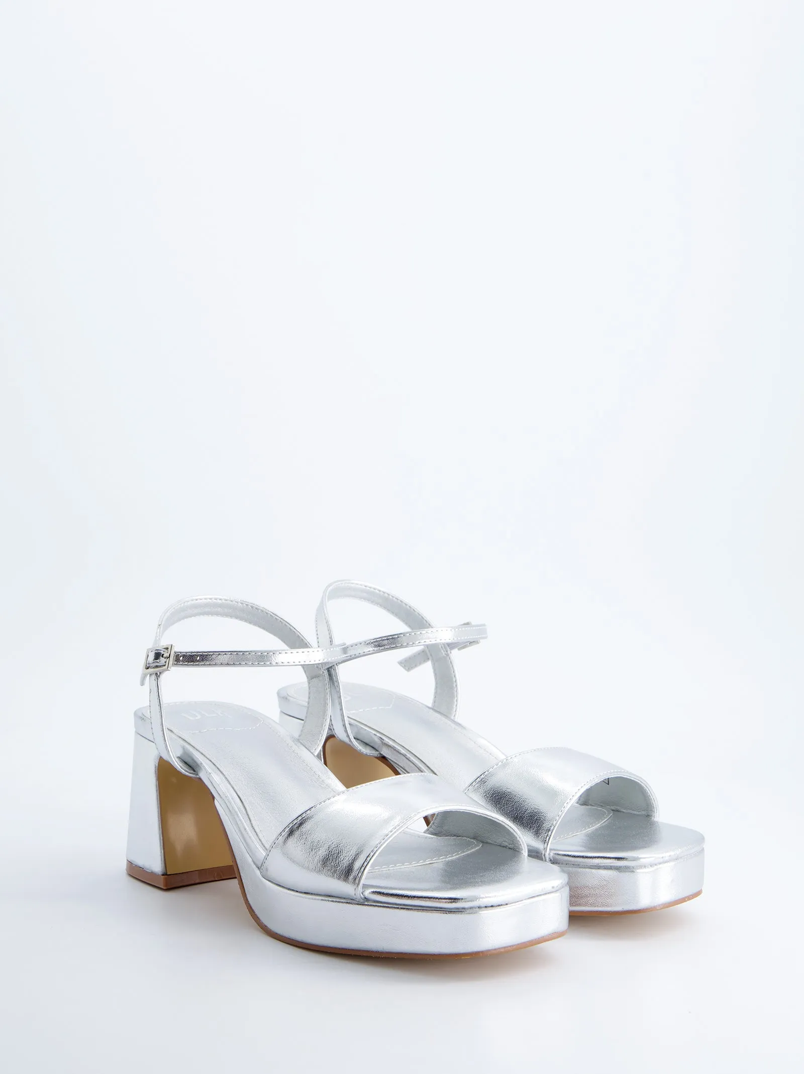 Platform Silver Heel Sandal - Medina sold by Ulanka product image thumbnail 2