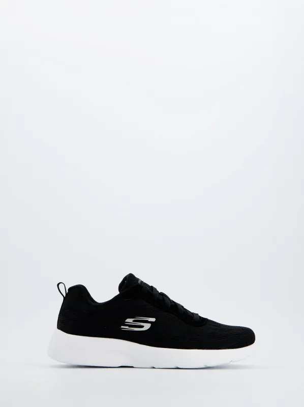 Skechers Black Trainers With White Sole made by Skechers