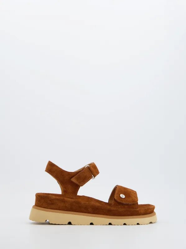 Brown Suede Sandals - Carlota made by Ulanka