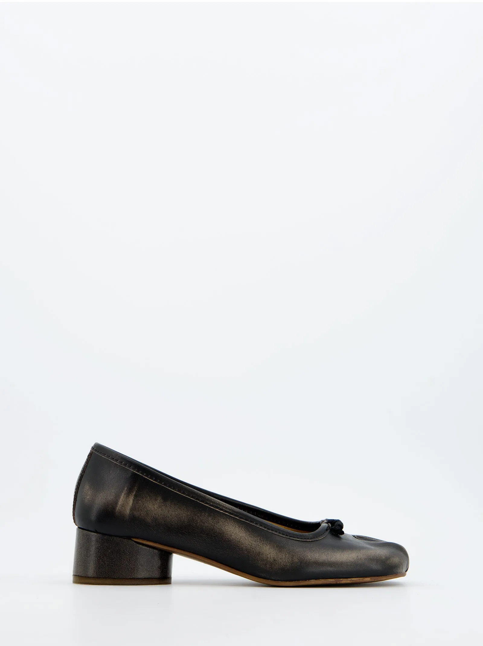 Aged Backless Tabi Flats -Kala sold by Ulanka