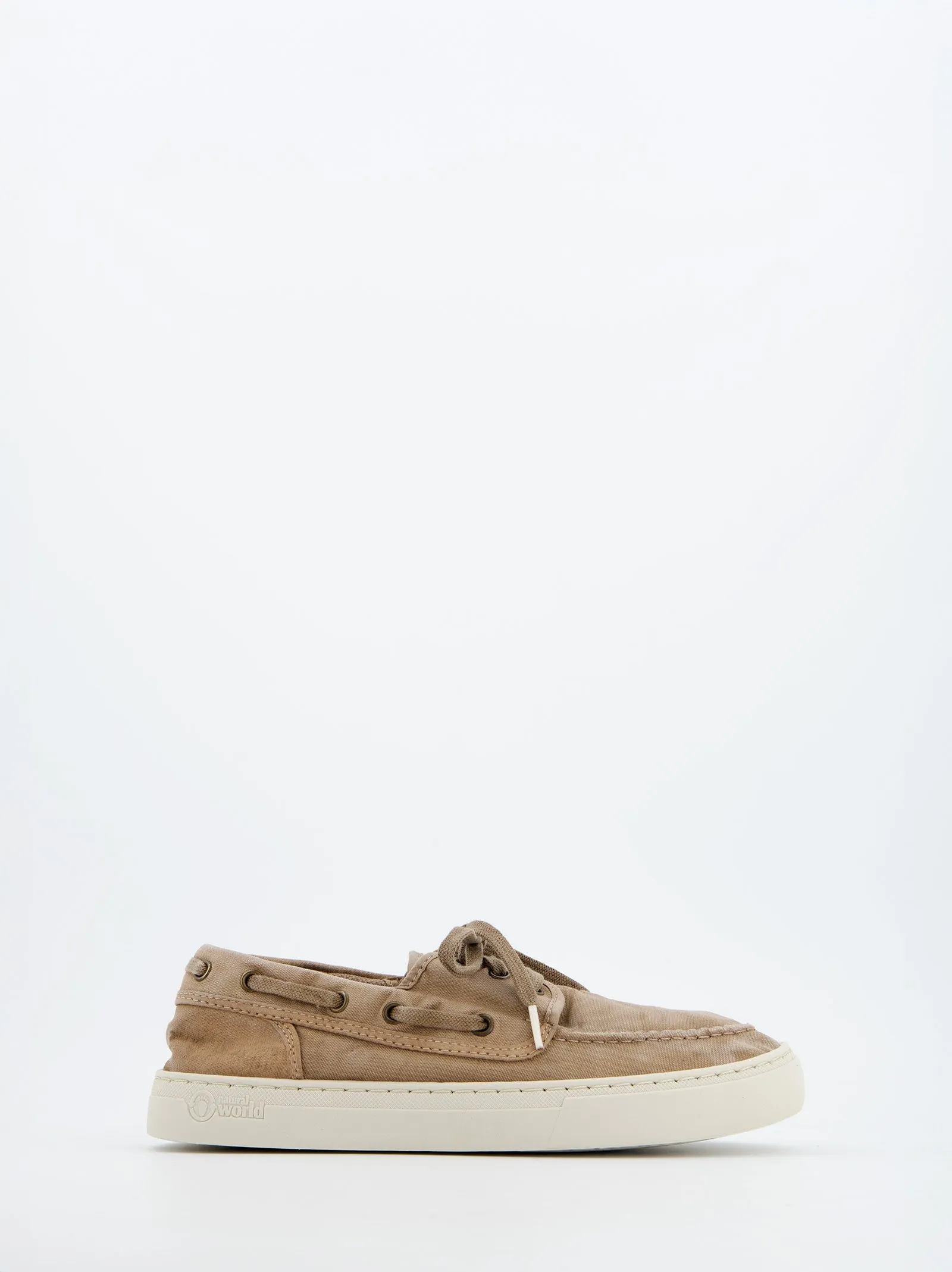 Washed Beige Canvas Sneakers - Natural World sold by Ulanka
