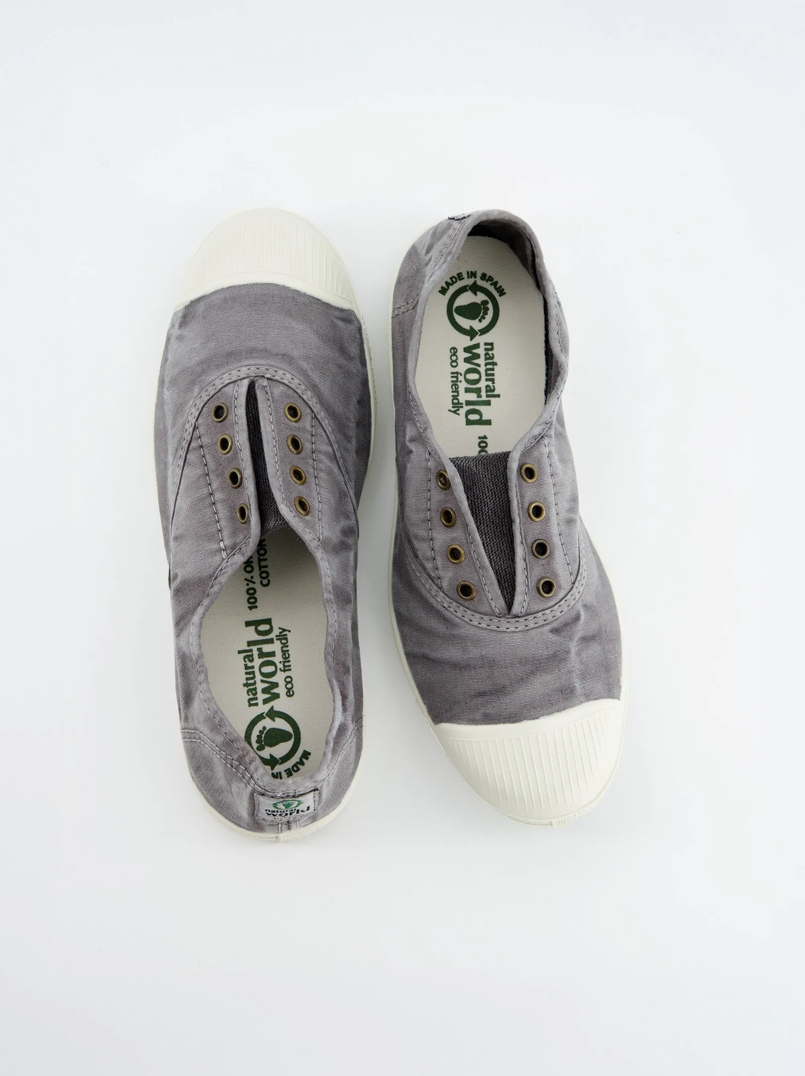 Washed Gray Canvas Sneaker - Natural World sold by Ulanka product image thumbnail 4