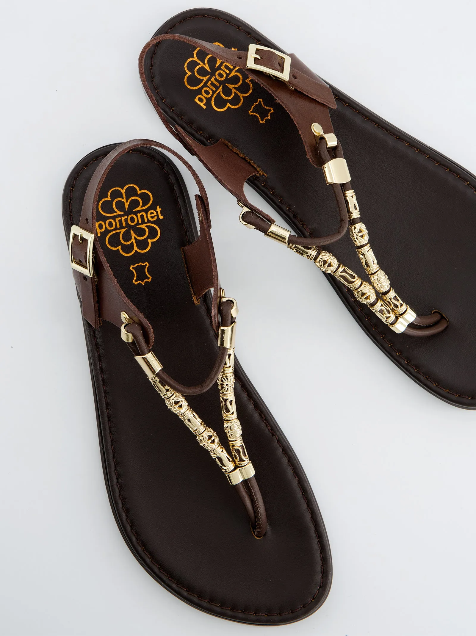 Sandalias De Piel Con Detalle Metálico - Porronet sold by Ulanka product image thumbnail 2