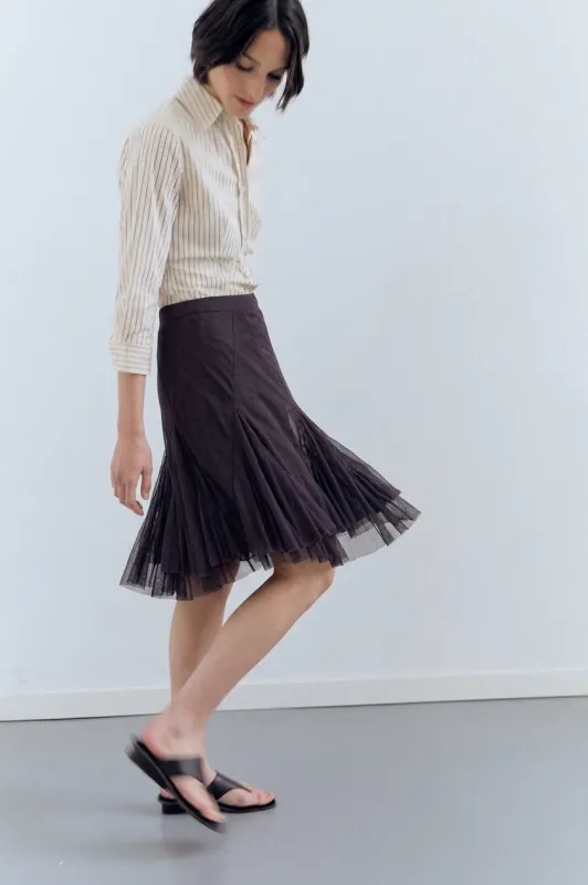 Purple Tulle Skirt with Ruffle - Trance made by Ulanka
