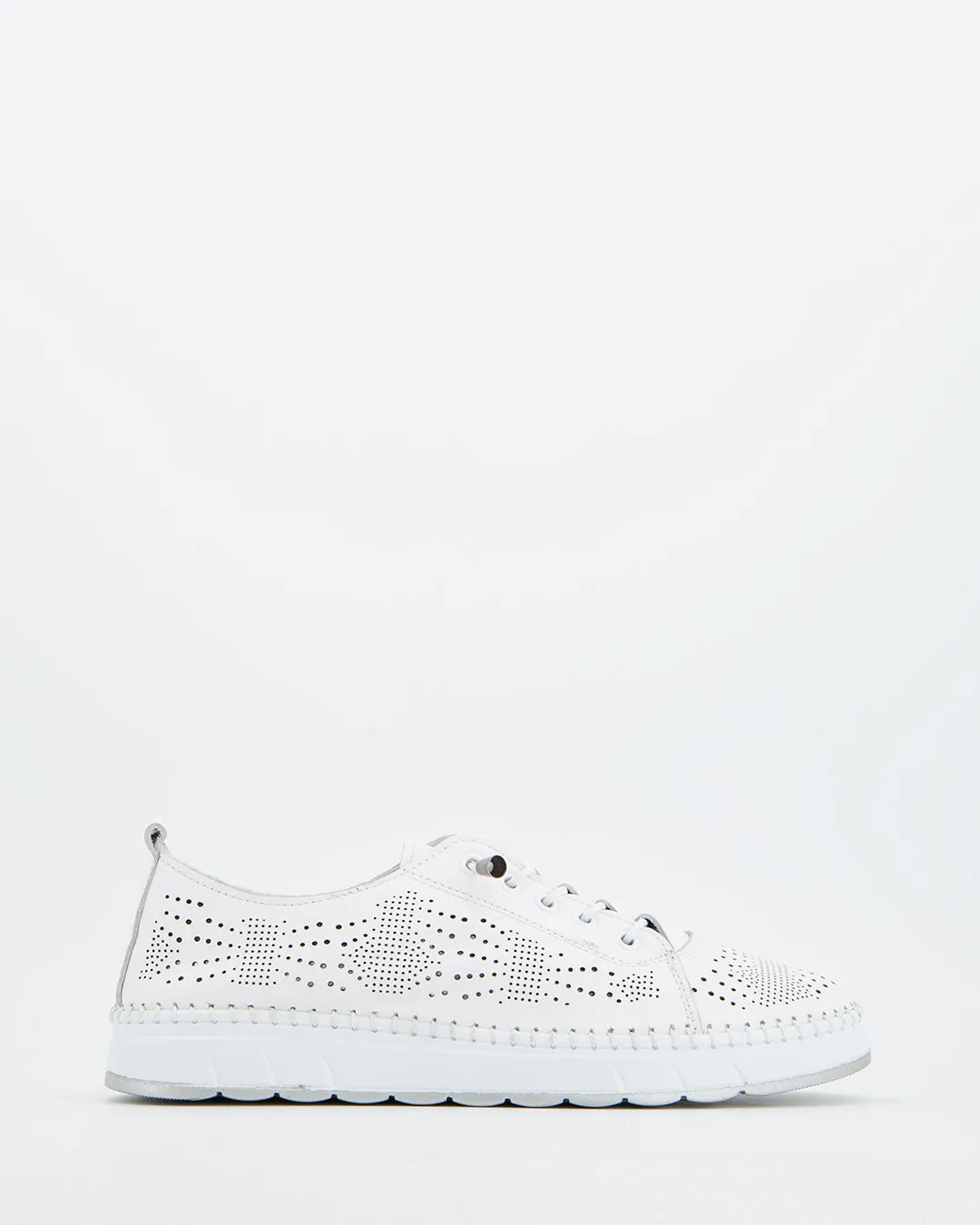 Deportiva de Piel Blanca Perforada - Nap sold by Ulanka