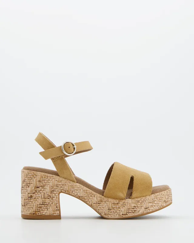 Platform Sandal with Raffia Effect - Karen made by Ulanka