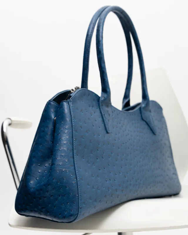 Blue faux leather handbag - Nepo made by Ulanka