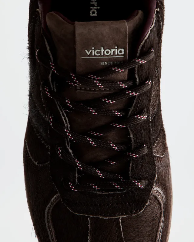 Chocolate Brown Fur Sneaker - Victoria made by Ulanka