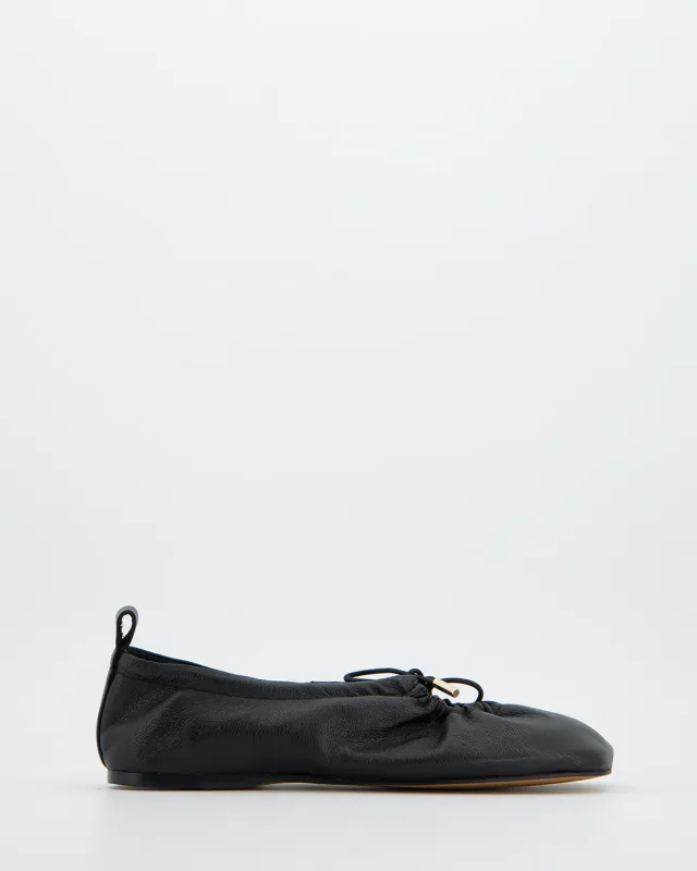 Black faux leather ballet flats - Kick made by Ulanka