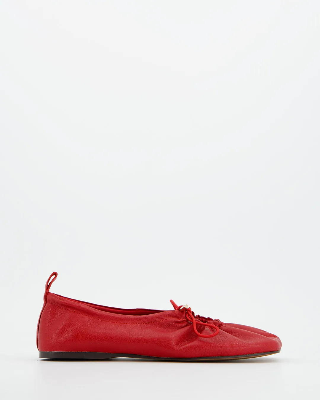 Red leather ballet flats - Kick sold by Ulanka product image thumbnail 2