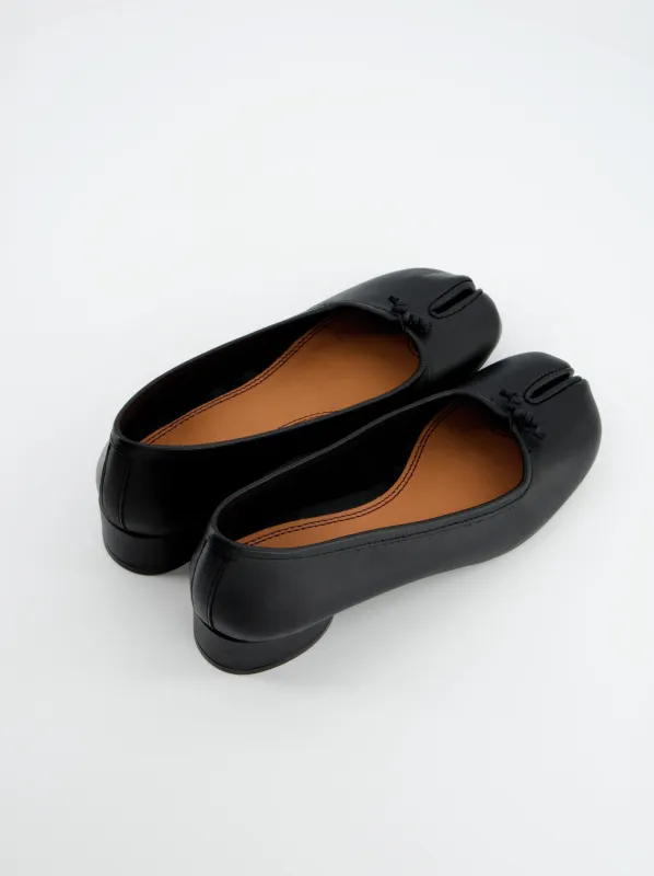 Black tabi ballet flats with heel - Kala made by Ulanka