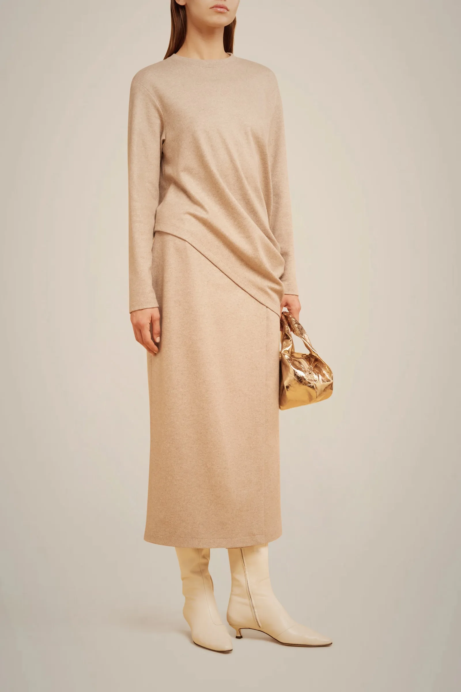 BLUSA GIROCOLLO IN PANNO CASHMERE sold by Liviana Conti