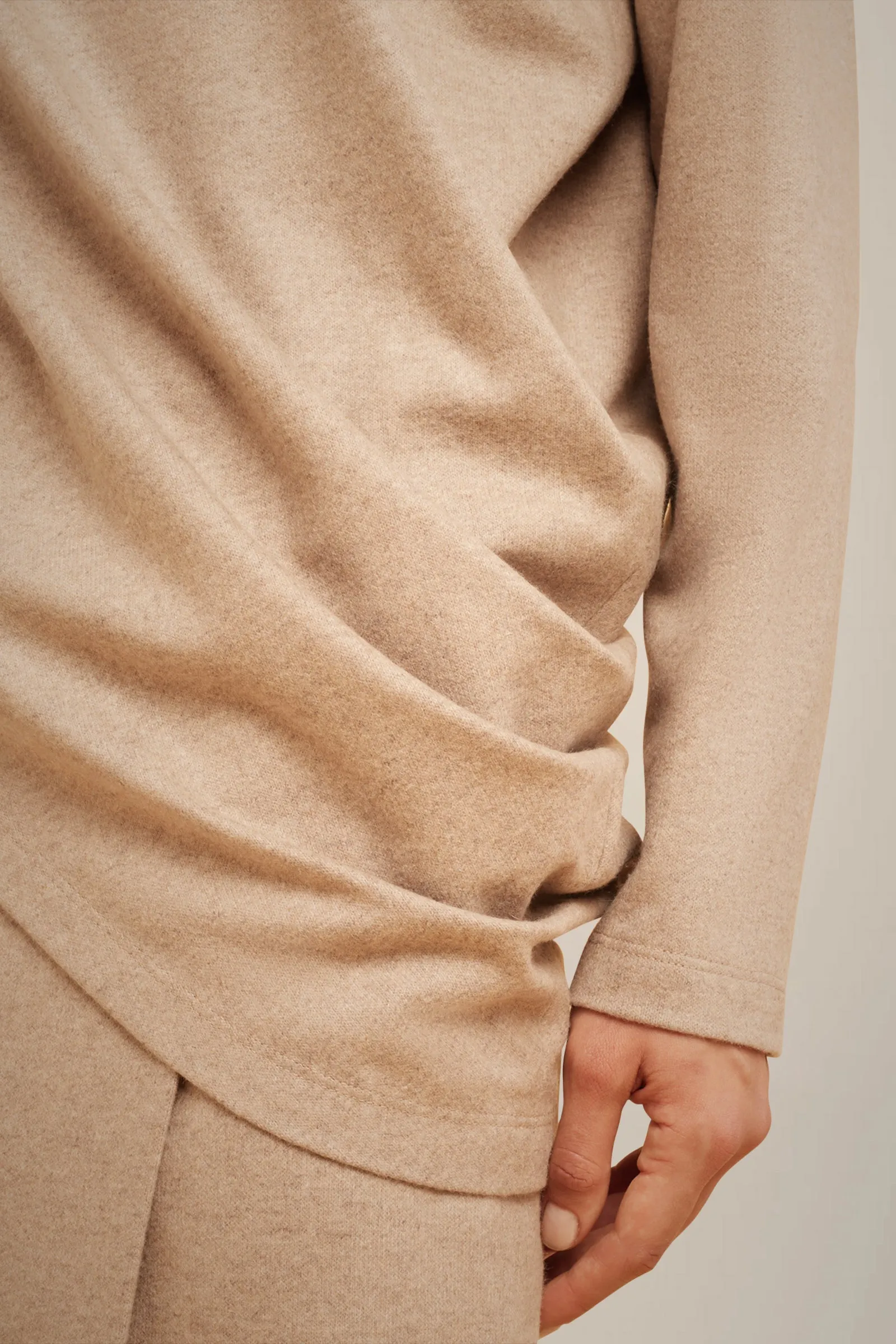 BLUSA GIROCOLLO IN PANNO CASHMERE sold by Liviana Conti product image thumbnail 3