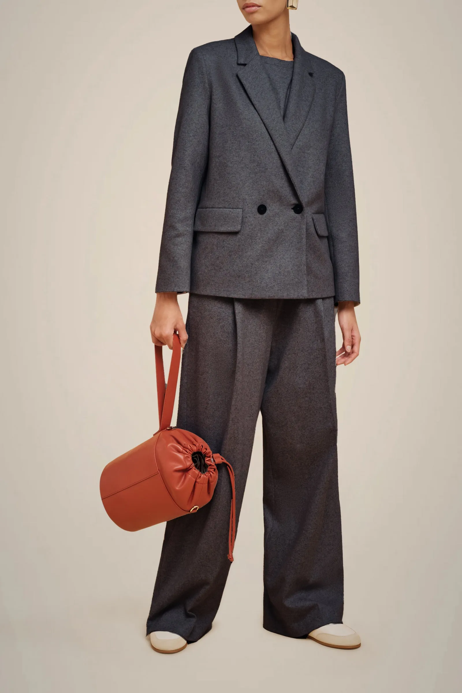 PANTALONE PIEGHE IN PANNO CASHMERE LEGGERO sold by Liviana Conti