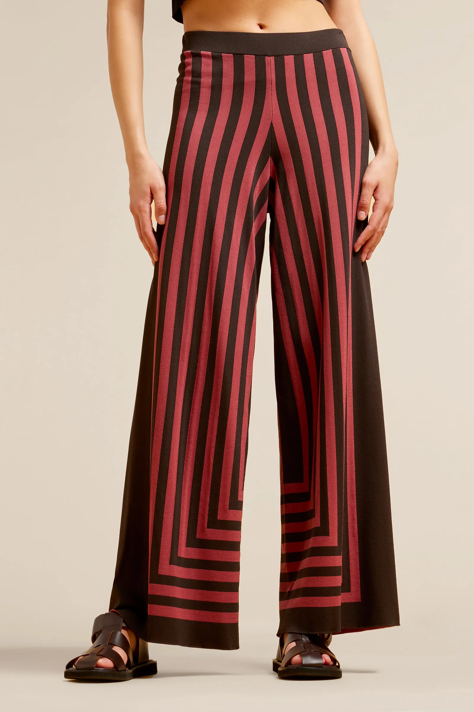 pantaloni viscosa righe geometriche sold by Liviana Conti product image thumbnail 2