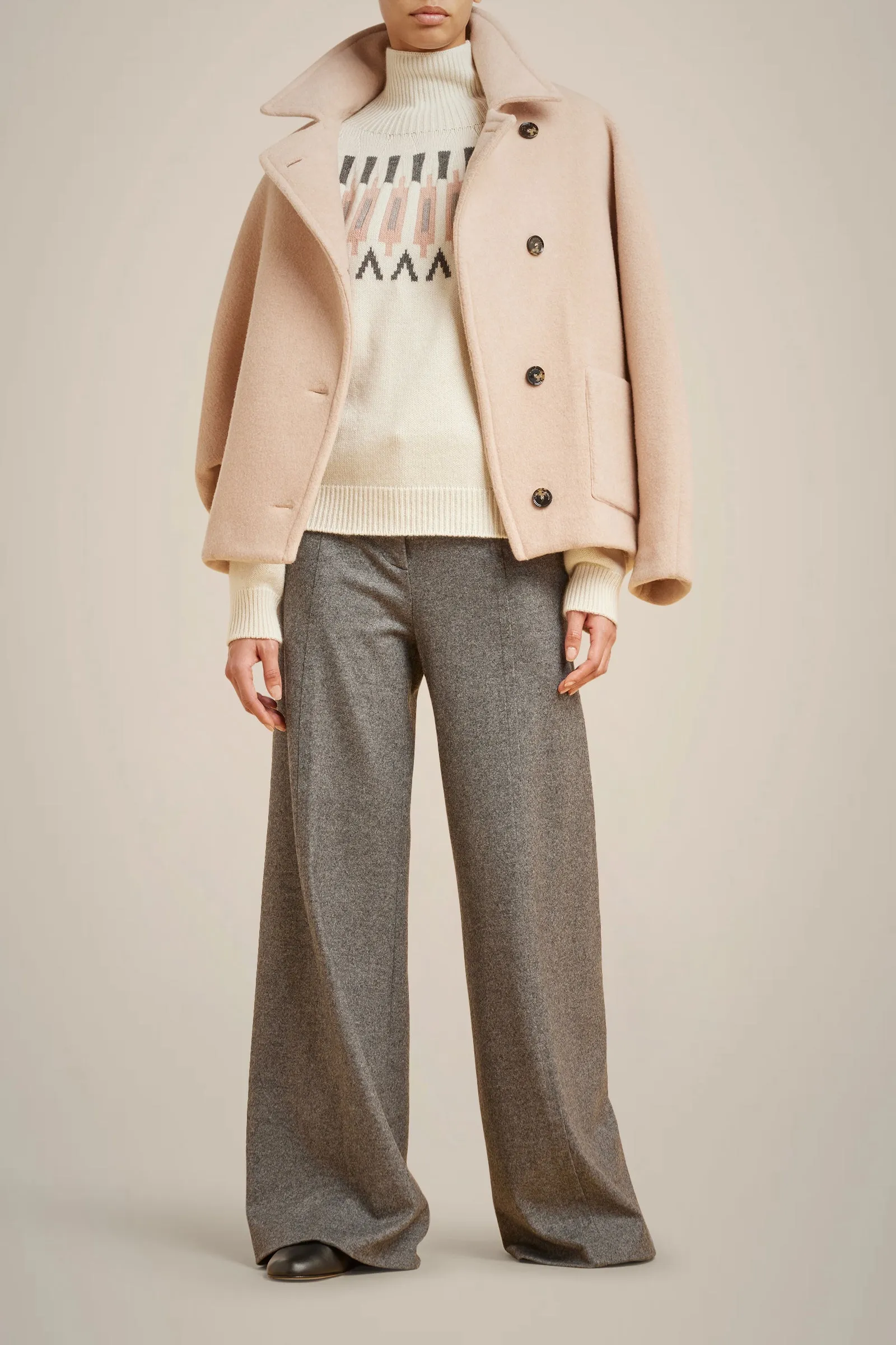 MAGLIA JACQUARD IN CASHMERE RICICLATO sold by Liviana Conti