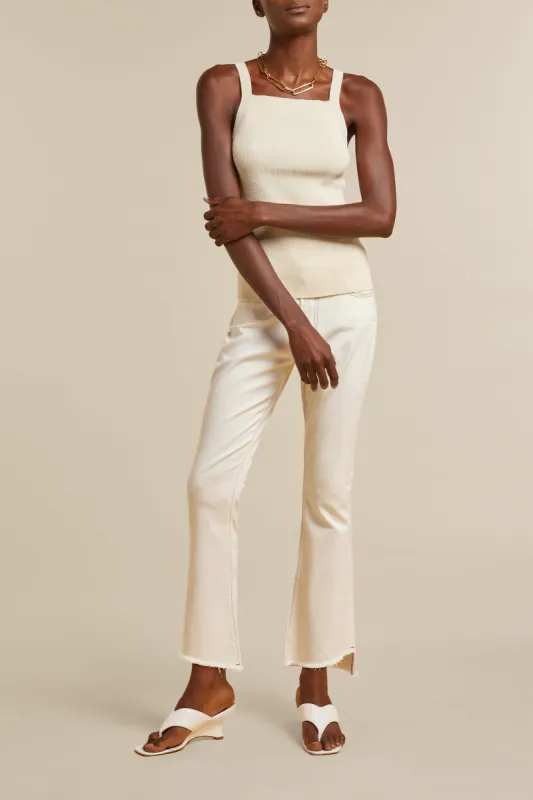 jeans flare stretch bianco sold by Liviana Conti