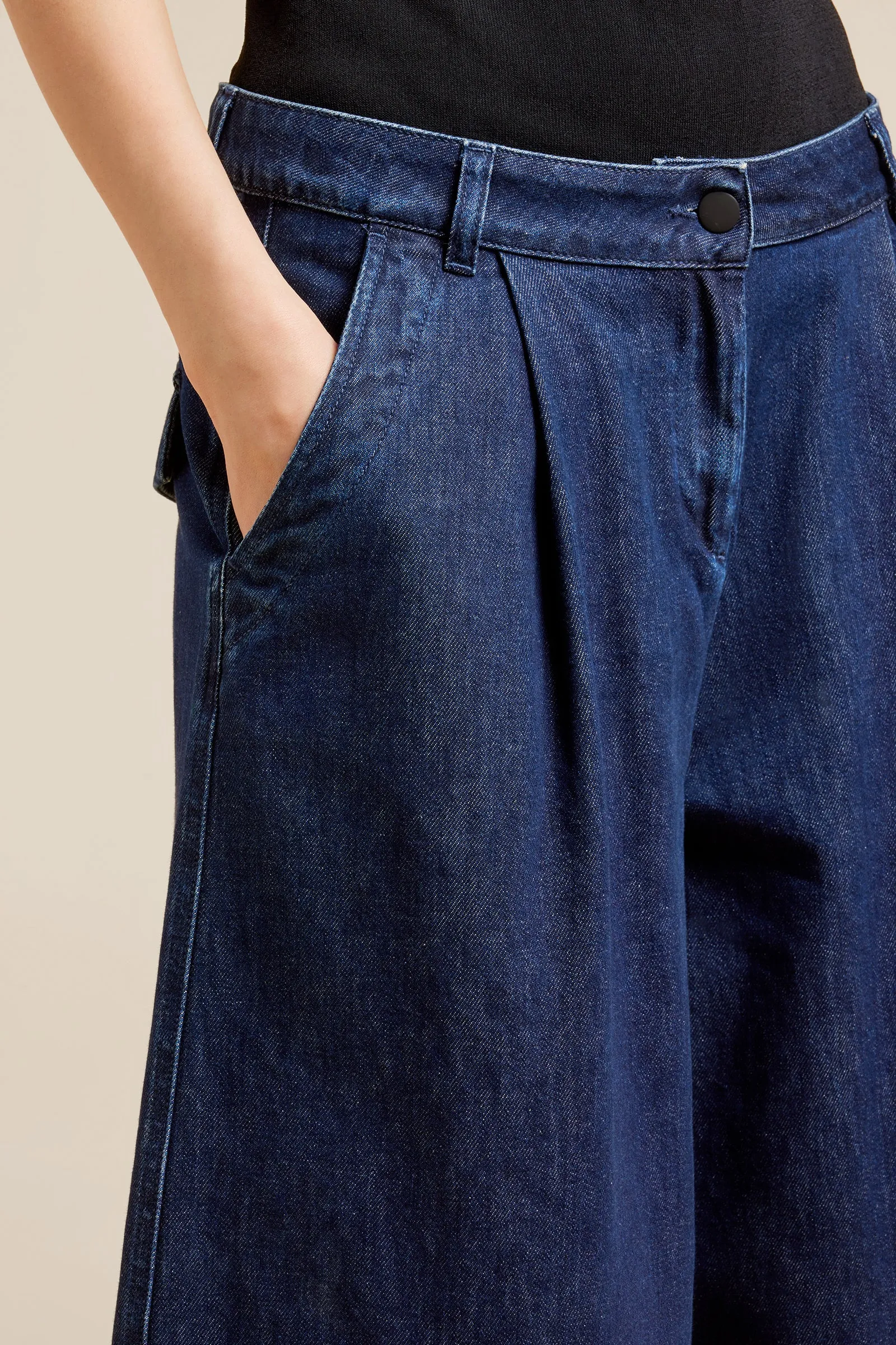 pantaloni denim gaucho sold by Liviana Conti product image thumbnail 4