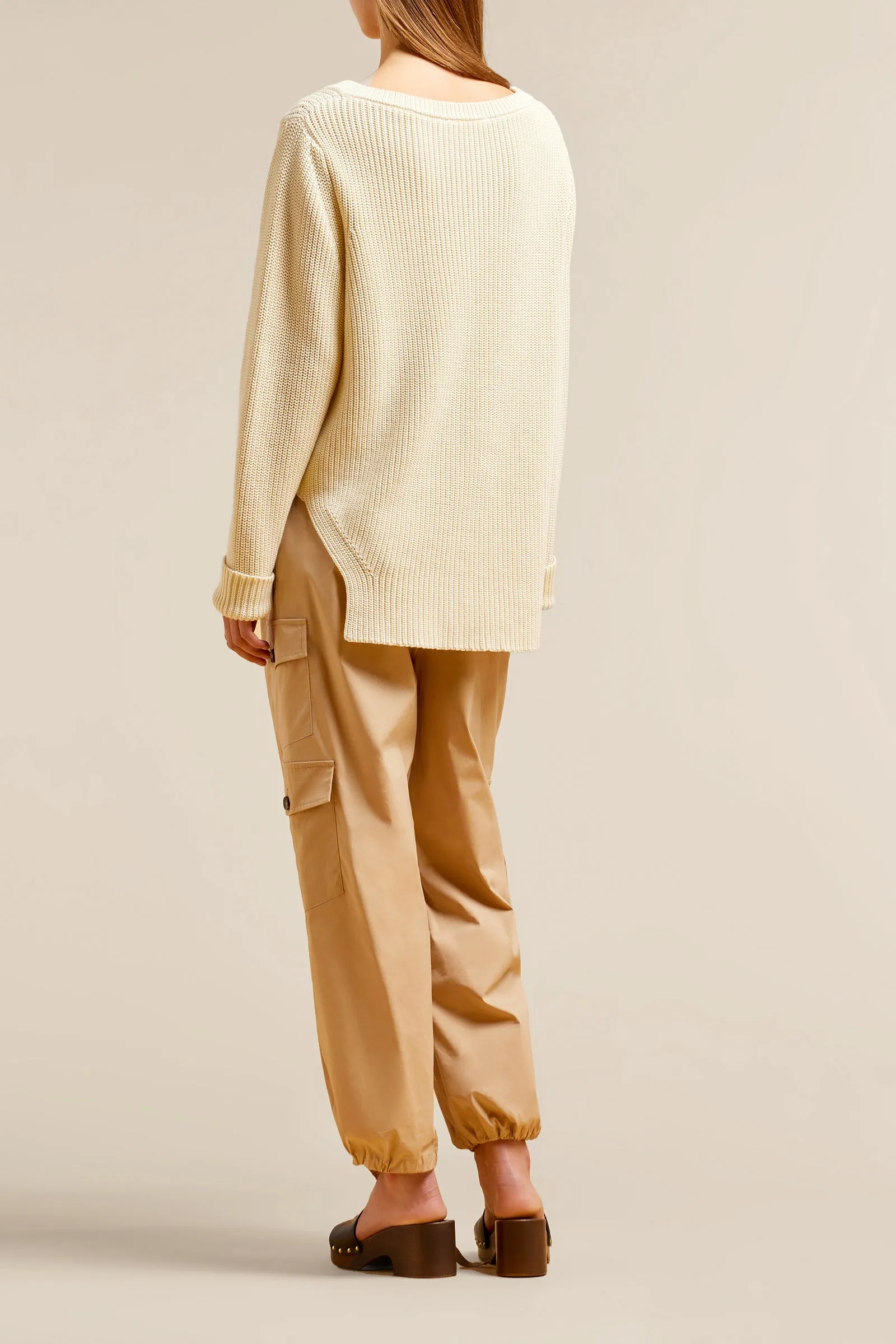 maglia scollo a V cotone dip dye sold by Liviana Conti product image thumbnail 2