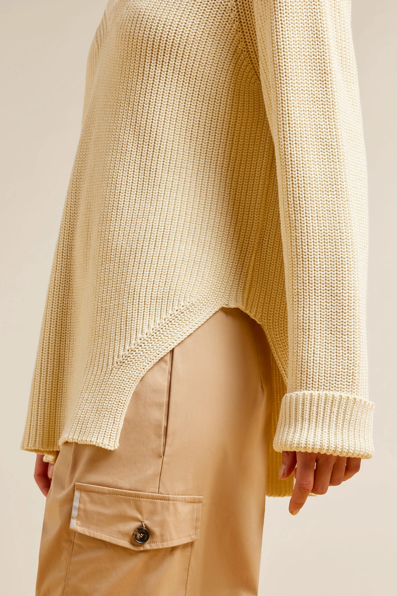 maglia scollo a V cotone dip dye sold by Liviana Conti product image thumbnail 3