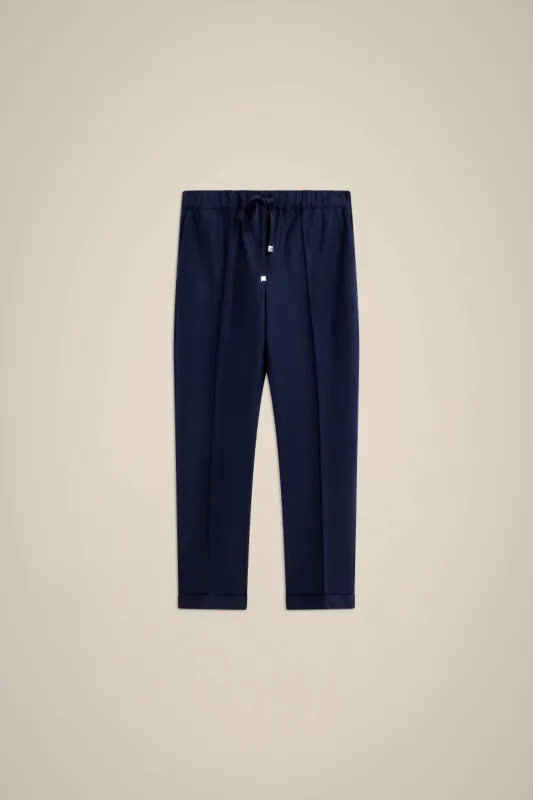 PANTALONE COULISSE IN PANNO CASHMERE LEGGERO sold by Liviana Conti