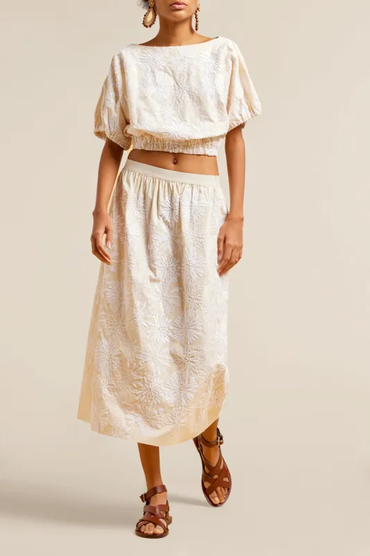 blusa crop tela cotone ricamata sold by Liviana Conti