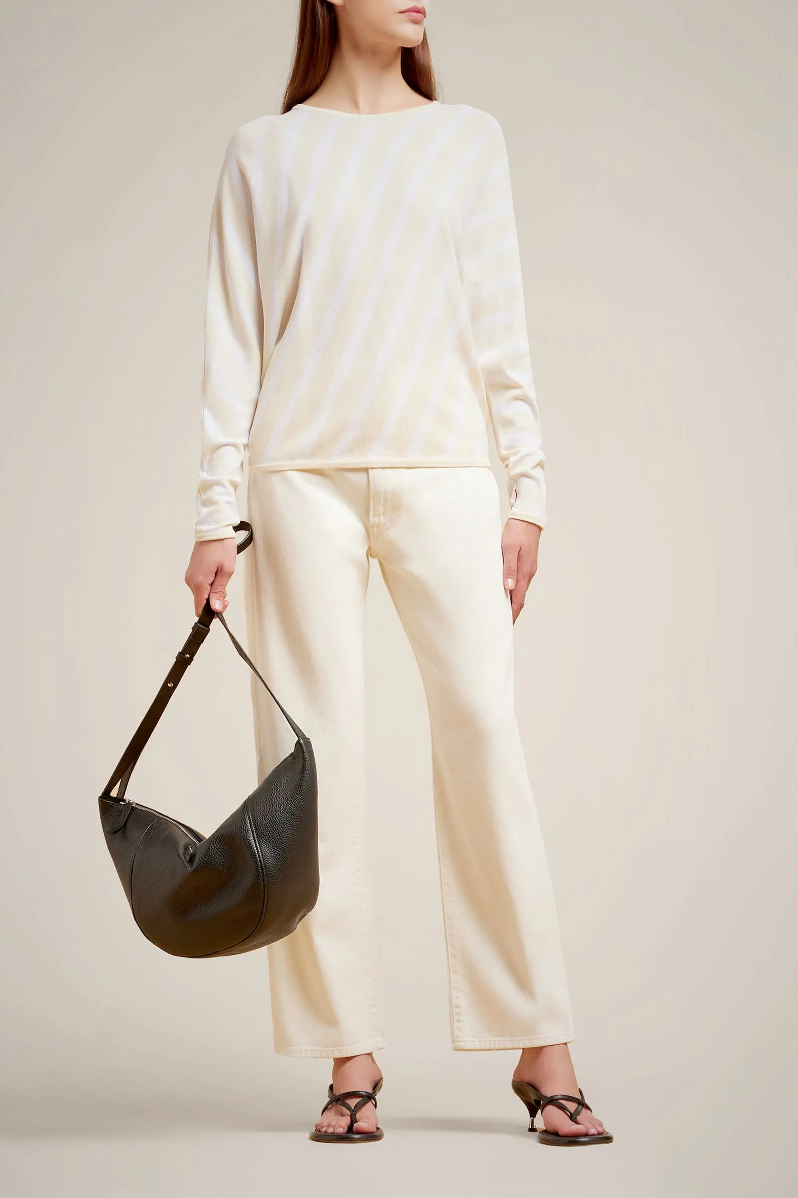 pantaloni denim gamba dritta sold by Liviana Conti